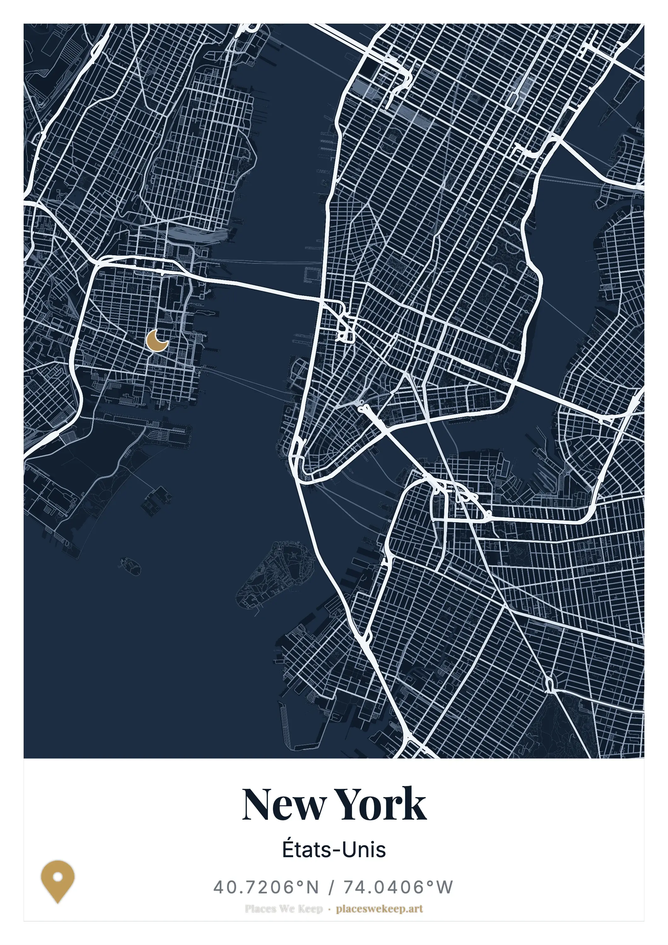 Personalized Place We Keep artwork of New York